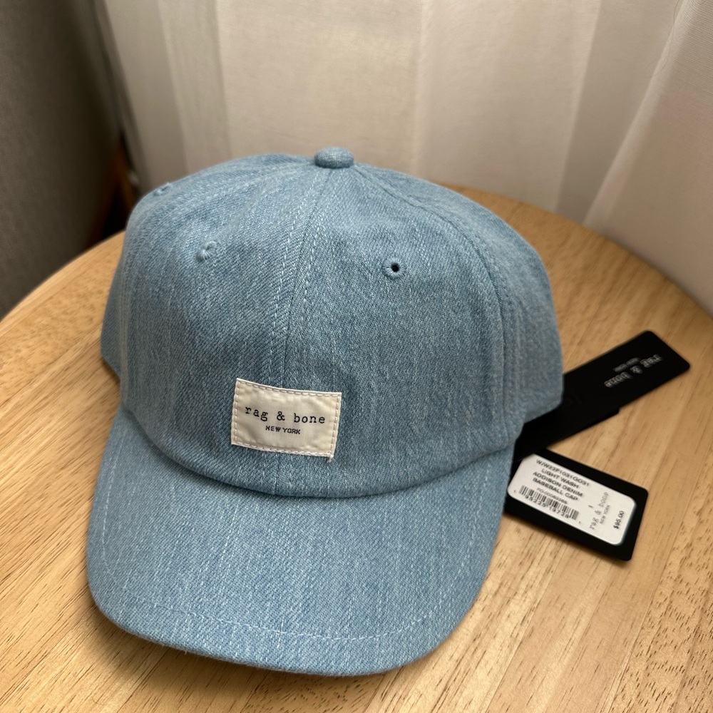 Rag & Bone Light Blue Addison Denim Baseball Cap